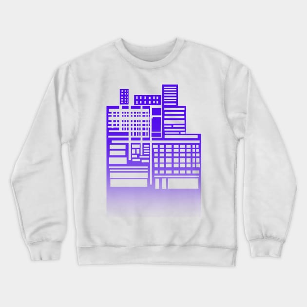 8-bit city Crewneck Sweatshirt by sketchbooksage